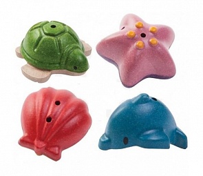 Набор игрушек для ванны Морская жизнь (Plan toys, 5658k)